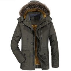 Mens Hooded Warm Coat