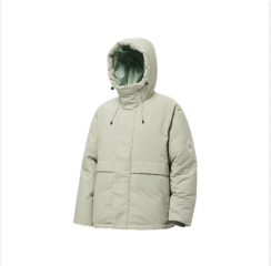 Mens White Duck Down Waterproof Stand Collar Hooded Down Jacket