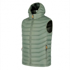 2PCS Mens Puffer Vest Jacket Men Gilet Jackets