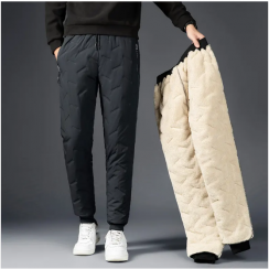 2 pcs Cotton Fur Plush Stacks Pants